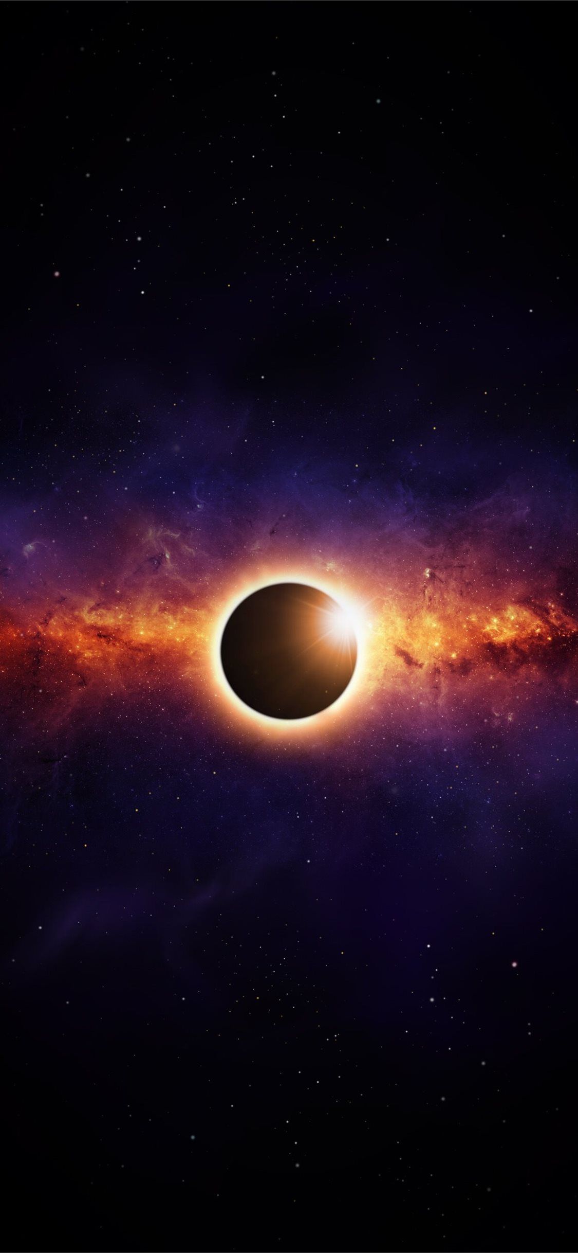 1125x2436 Solar Eclipse Universe Top Free Solar Eclipse Univ. iPhone Wallpaper Free Download