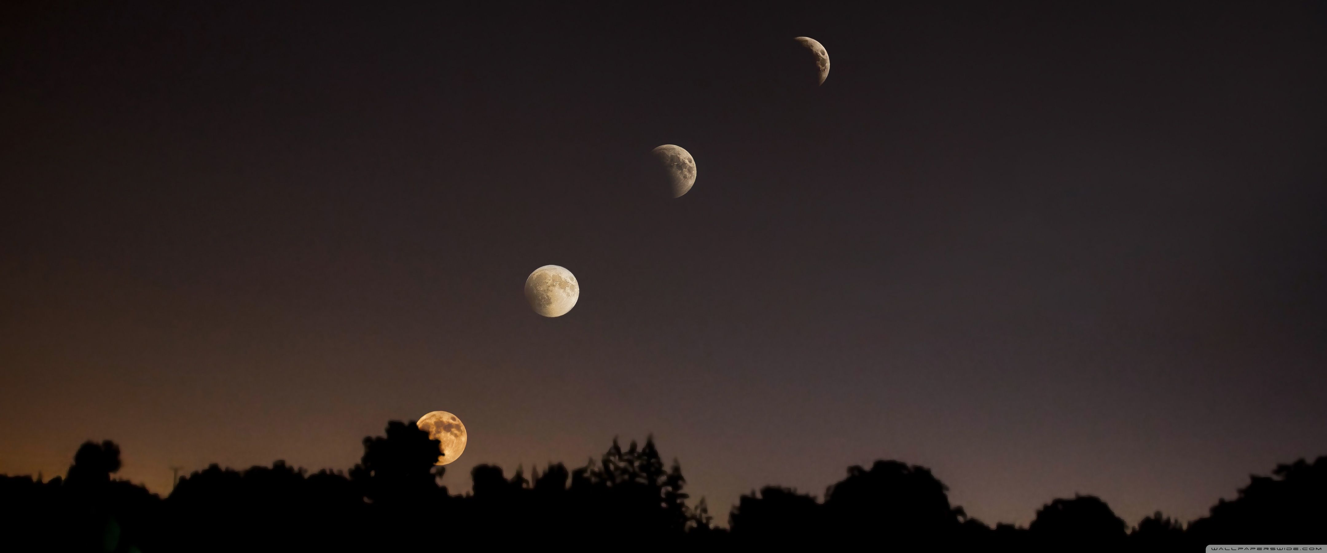 4320x1800 Red Moon Eclipse 4K UHD Wallpaper for UltraHD Desktop and TV : Smartphone and Tablet Devices