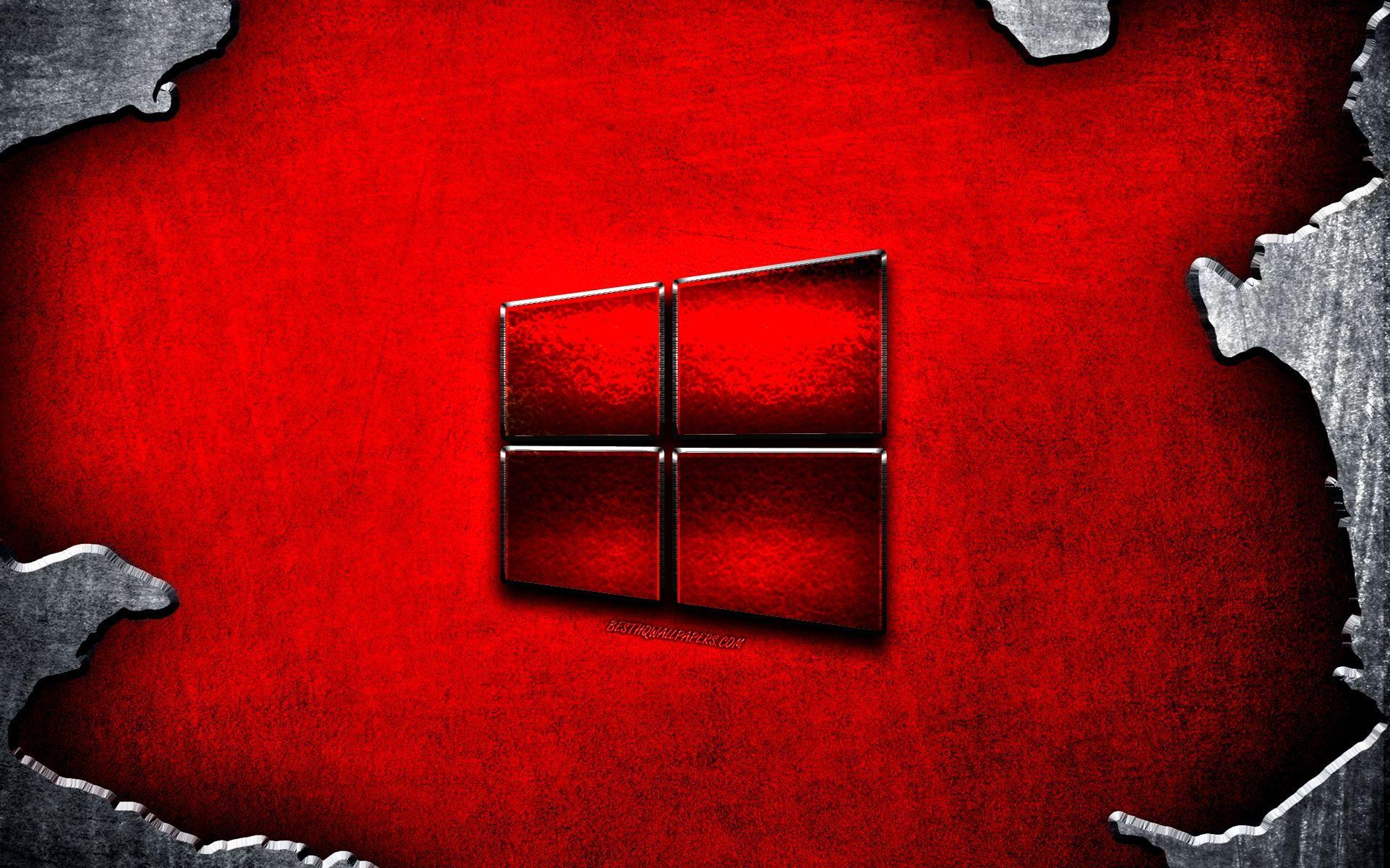 Red Windows Logo Wallpapers - Top Free Red Windows Logo Backgrounds ...