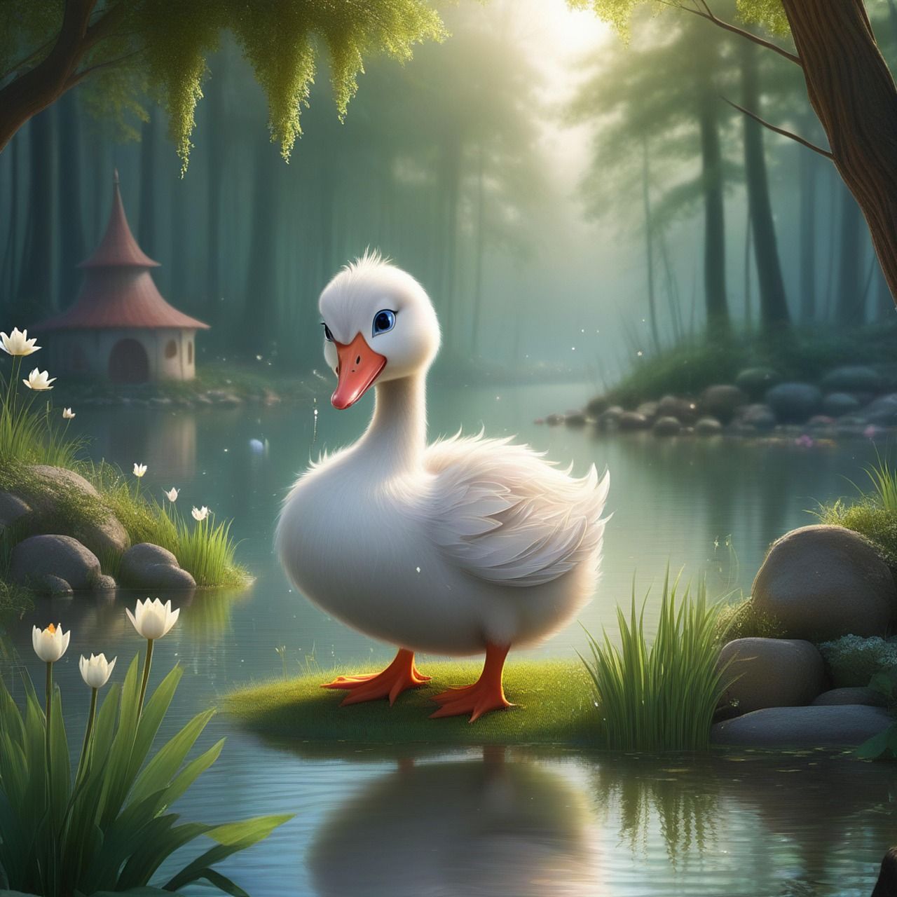 1280x1280 Download Duck The Ugly Duckling Children'S. Royalty Free Stock Illustration Image