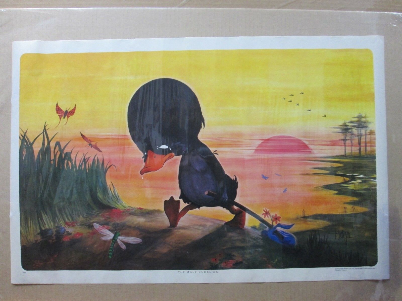 1600x1200 Vintage The Ugly duckling animation Poster Inv#G4512