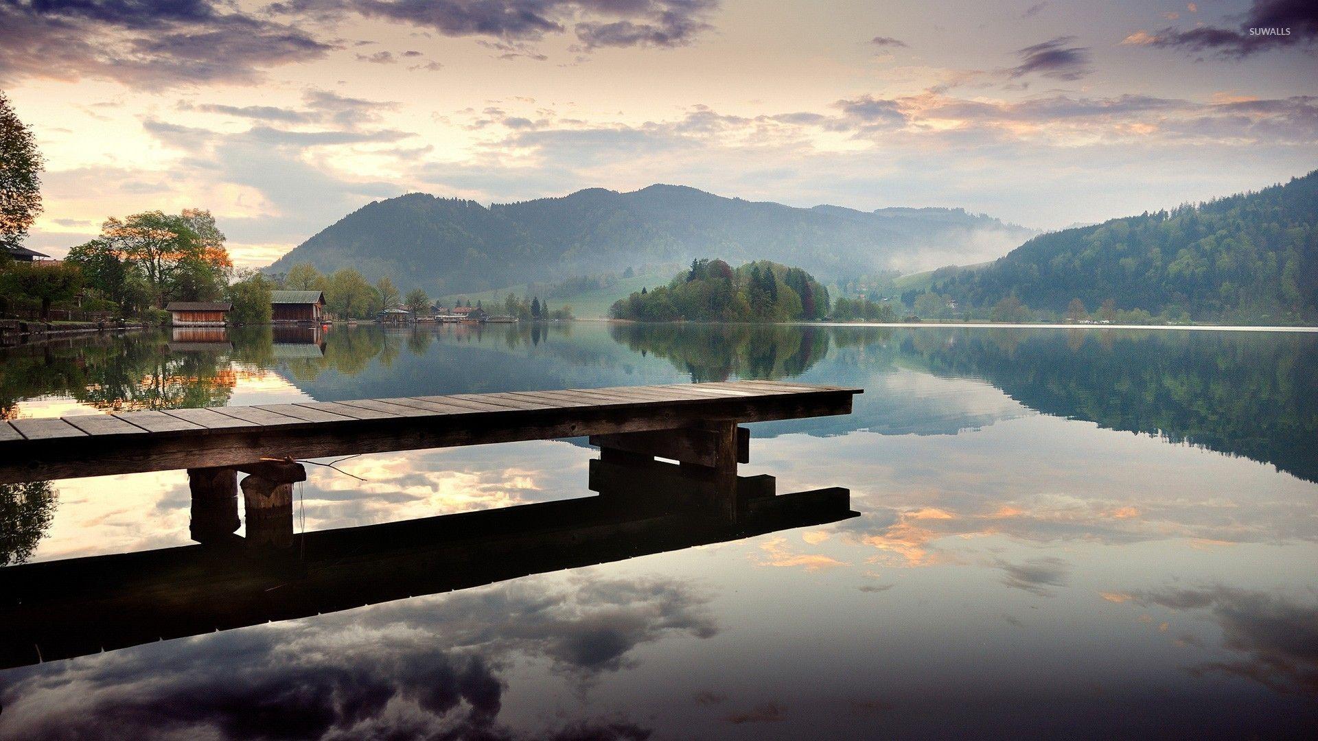 1920x1080 Dock at the lake wallpaper wallpaper