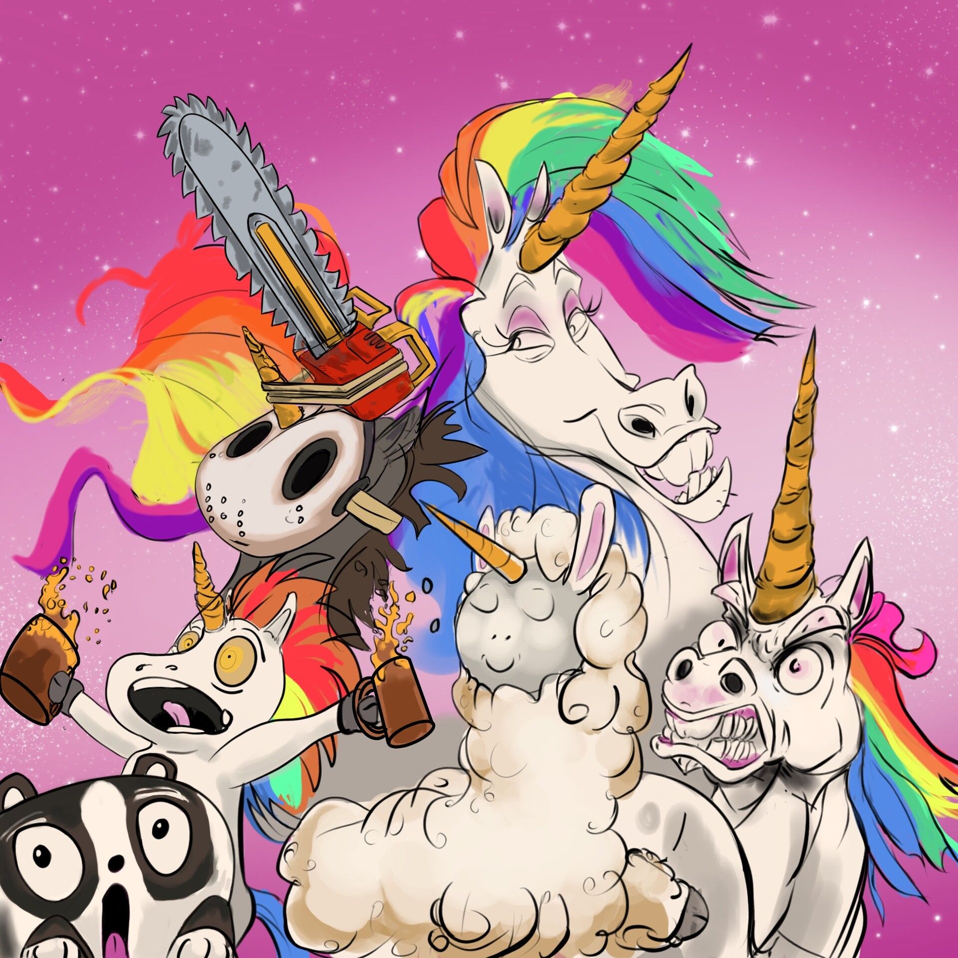 1920x1920 Unstable Unicorns Fan Art