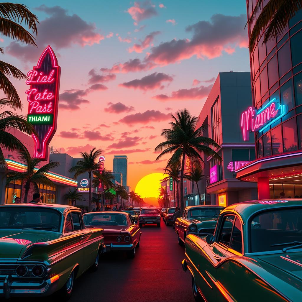 1024x1024 Vibrant Miami: The 1970s Aesthetic