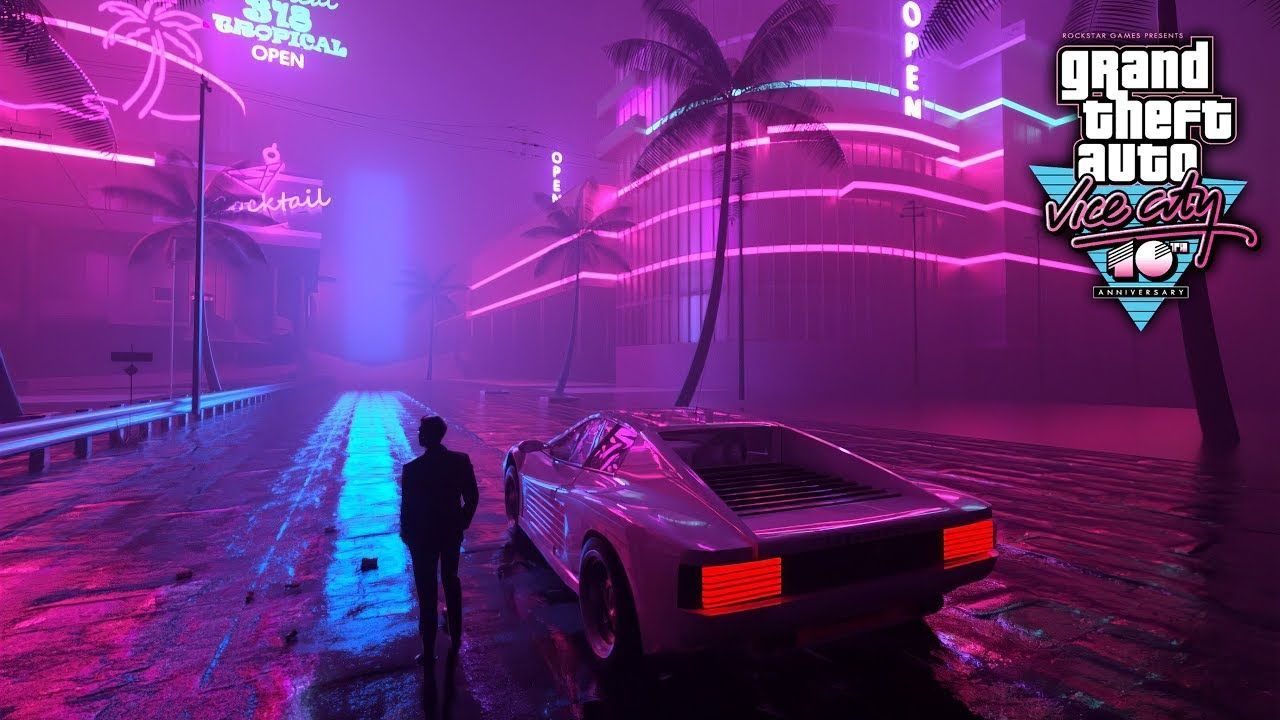 1280x720 Aesthetic Vice City Wallpaper