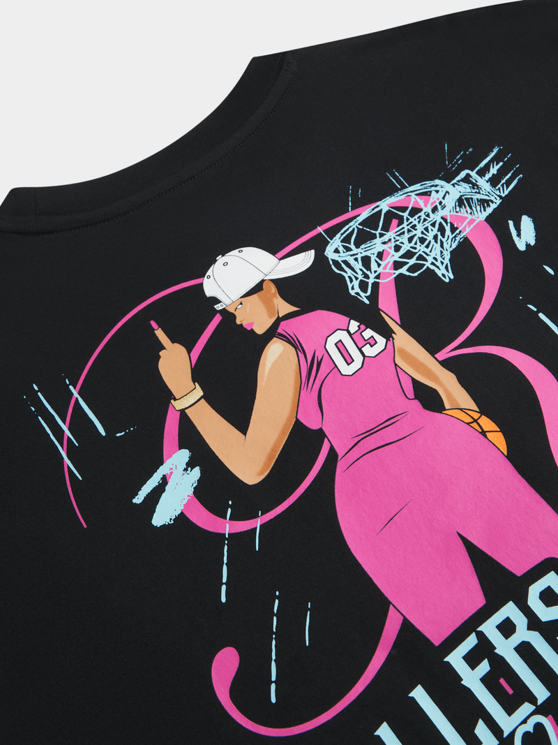 800x1067 Redbat Athletics Women's Black Graphic T Shirt