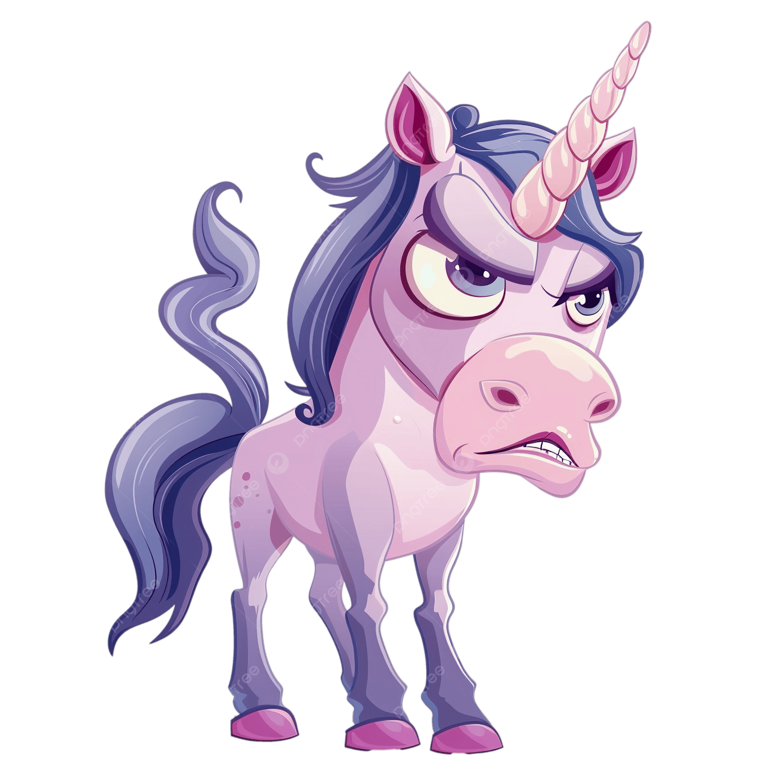 2500x2500 The Ugly Arrogant Unicorn Standing With The Angry Face, Angry, Animals, Arrogant PNG Transparent Image and Clipart for Free Download