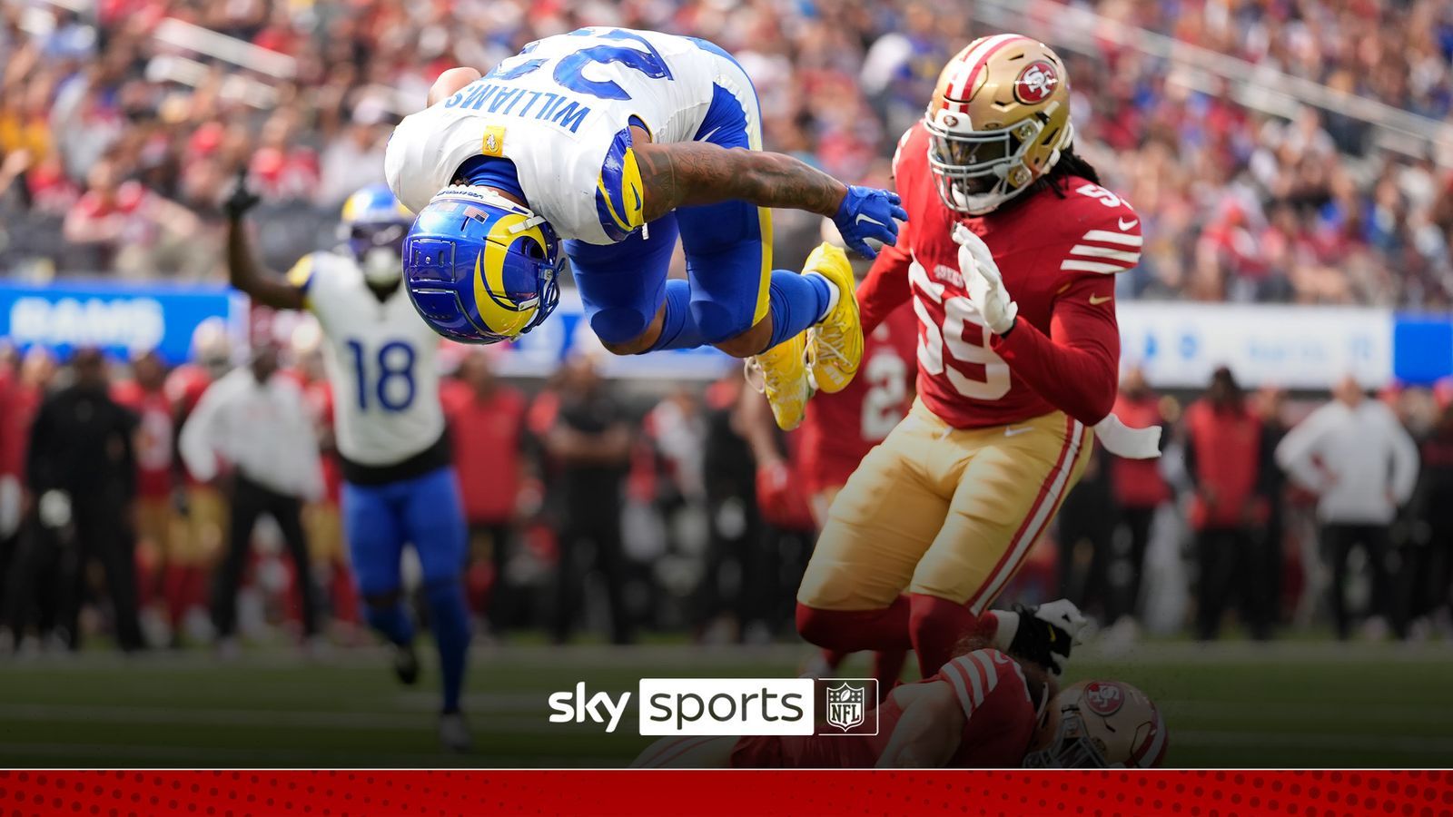 1600x900 Kyren Williams with a somersault touchdown touchdown for the Los Angeles Rams