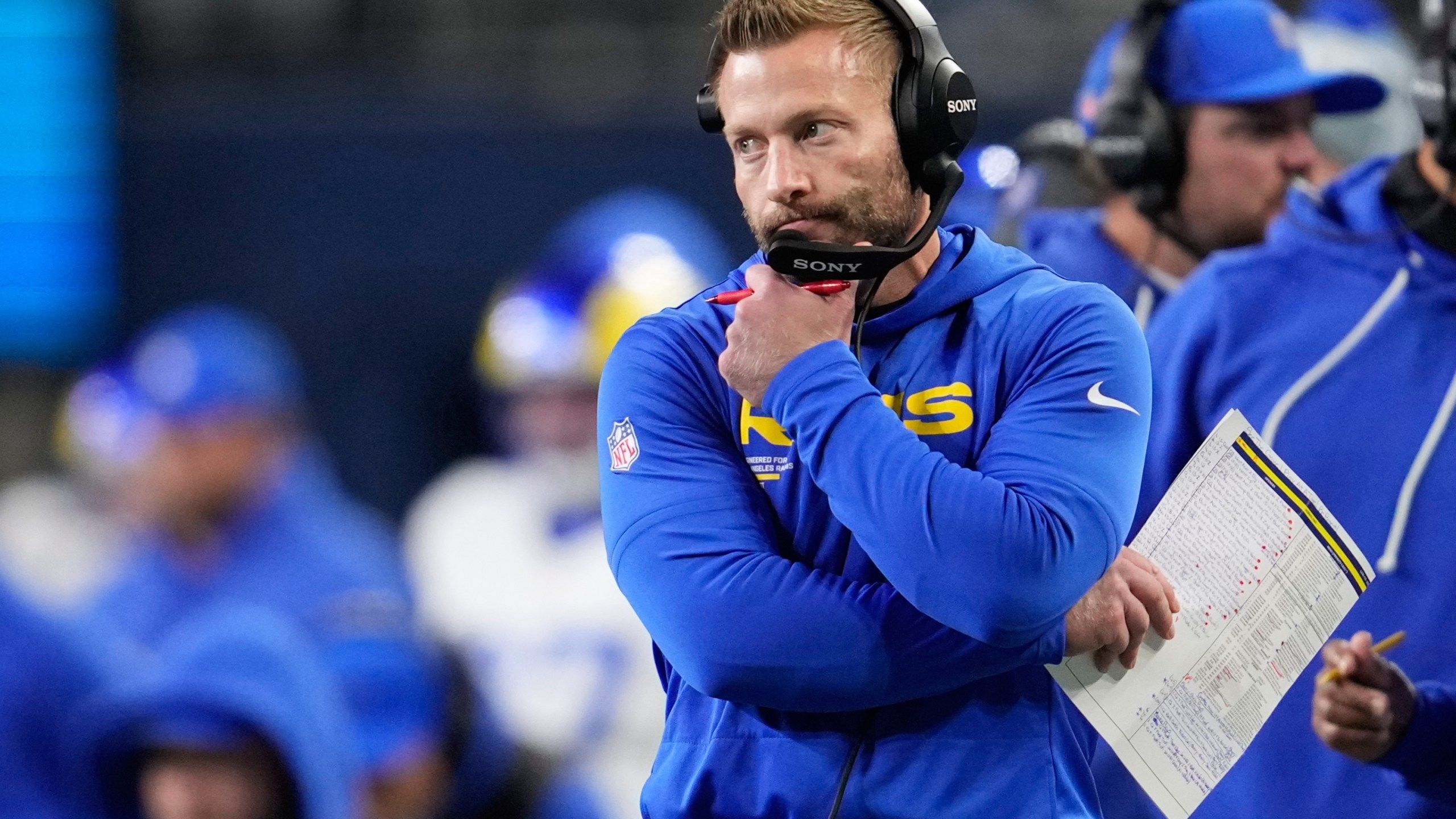 2560x1440 Rams' McVay and Stafford lament missed opportunities as they fall short of Super Bowl. WLNS 6 News