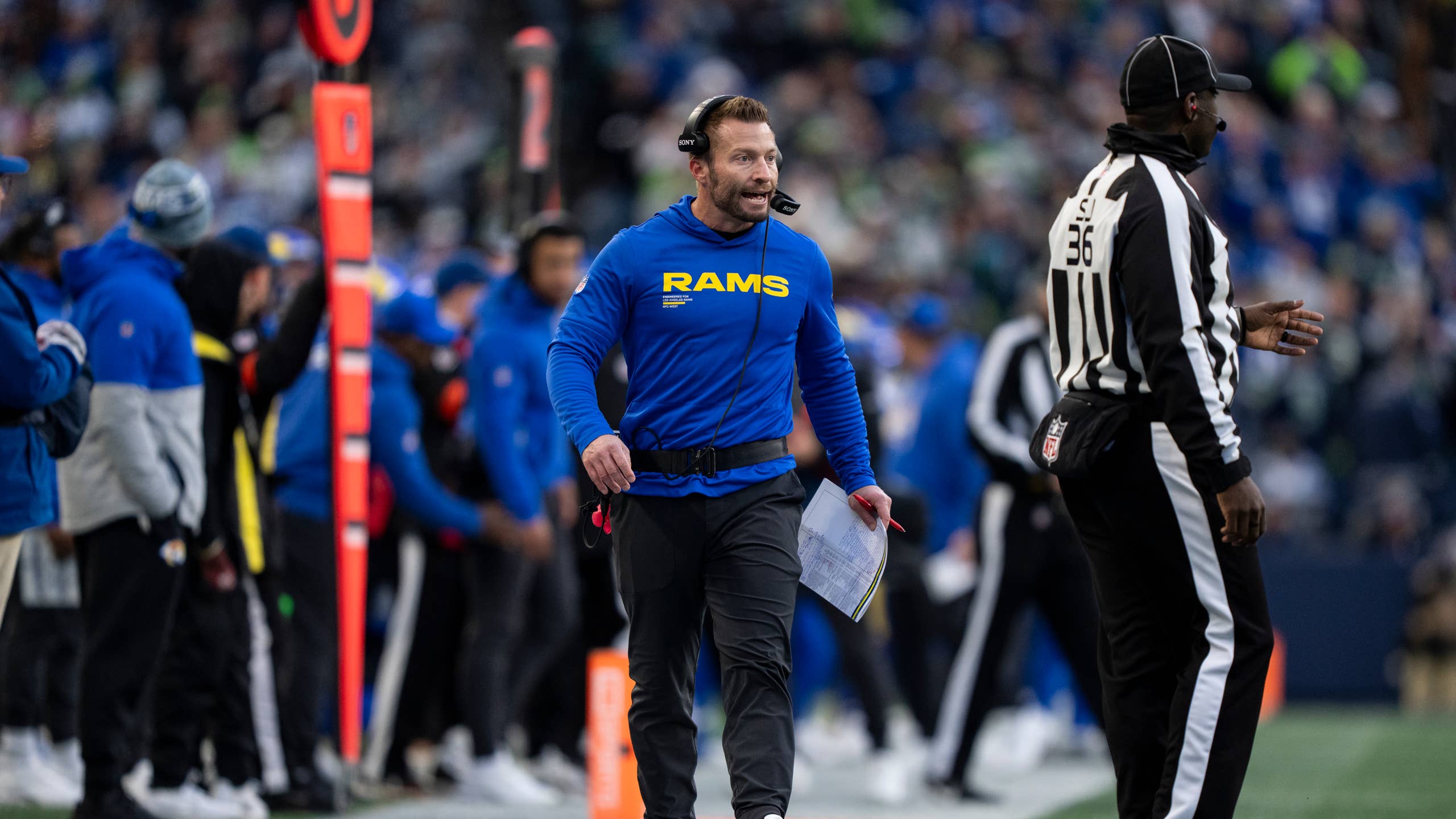 2560x1440 Los Angeles Rams HC Sean McVay explains away the controversy's Sports