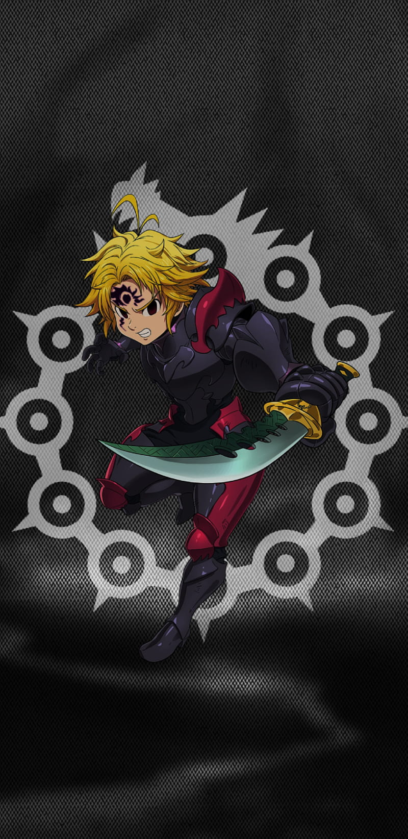 800x1644 Meliodas, 7ds, anime, anime boy, demon, seven deadly sins, HD phone wallpaper