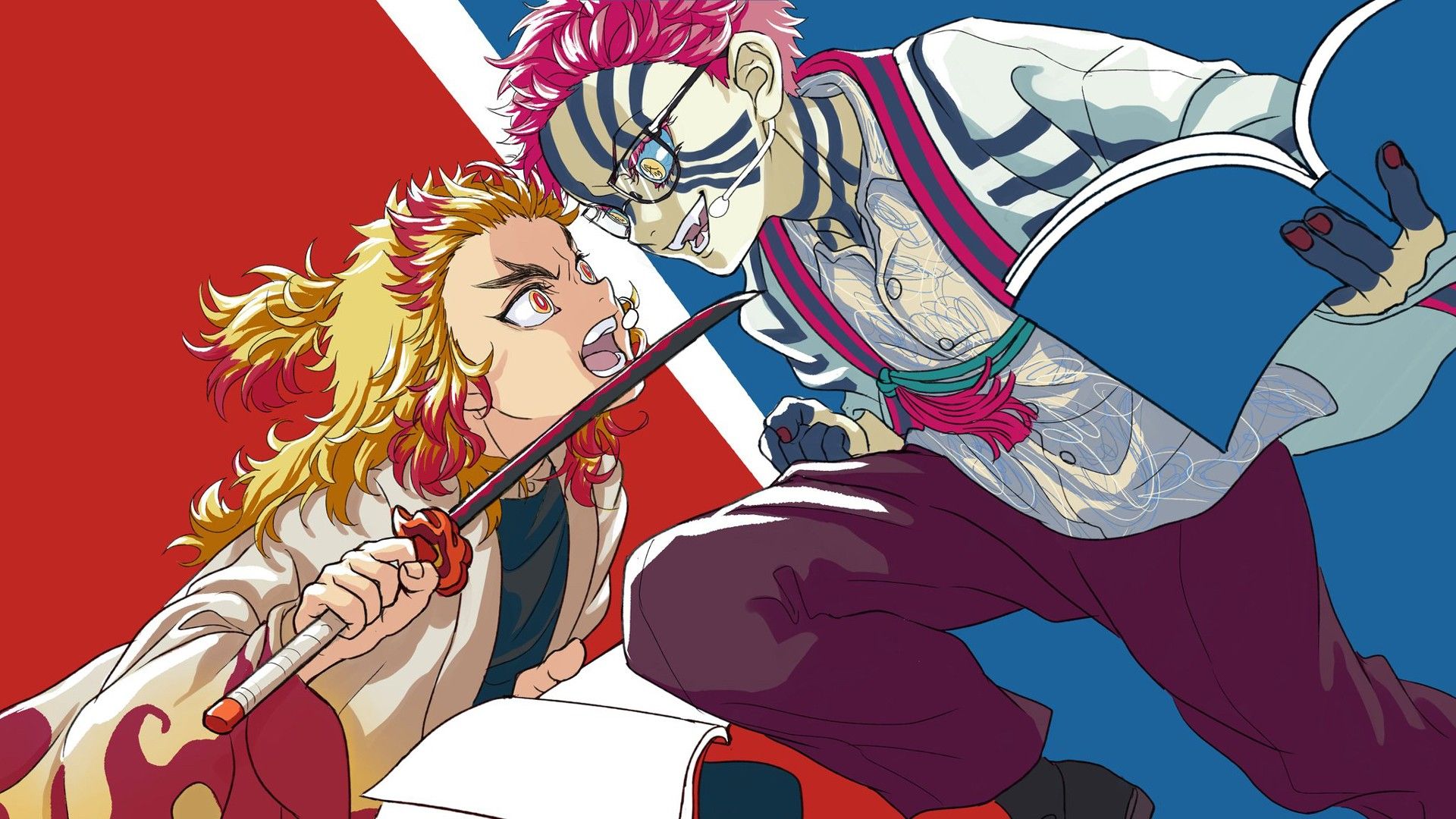 1920x1080 Akaza Kyojuro Rengoku HD Demon Slayer Kimetsu no Yaiba Wallpaper