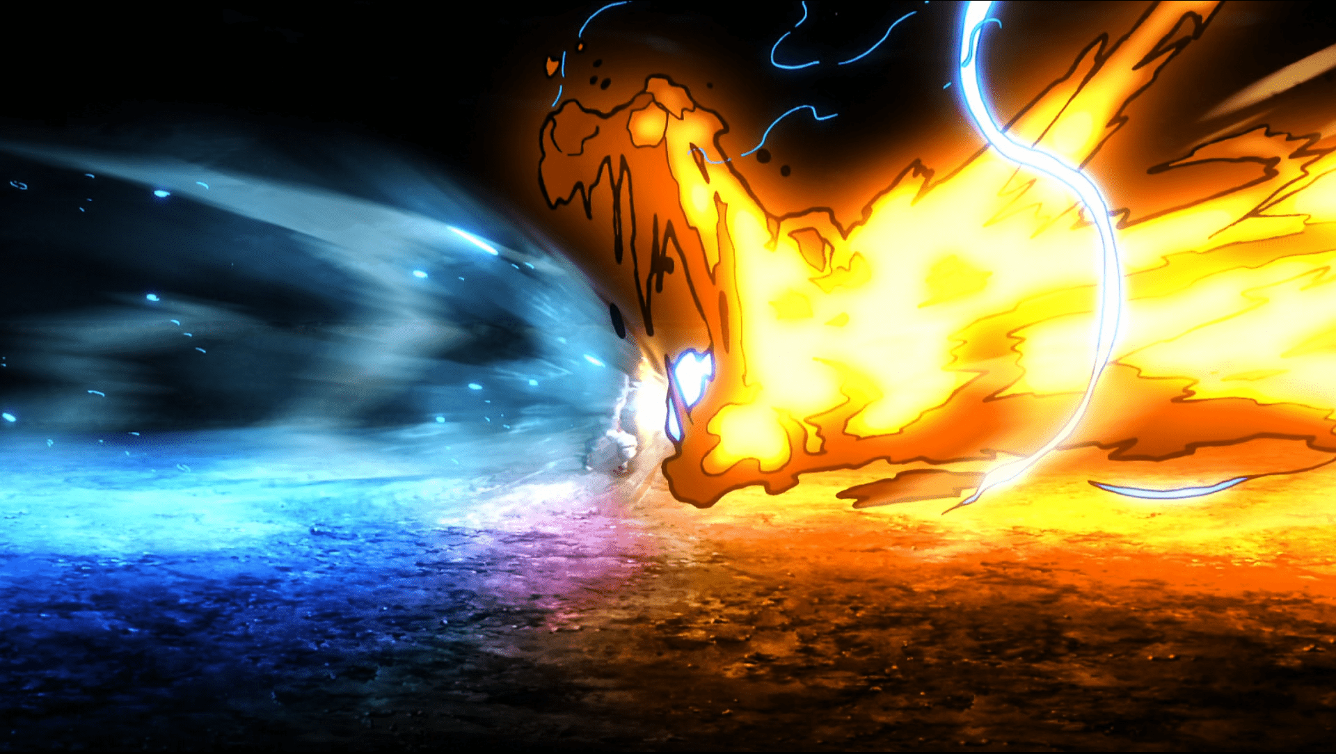 1920x1084 Demon Slayer Showdown: Rengoku vs Akaza HD Anime Wallpaperx1084