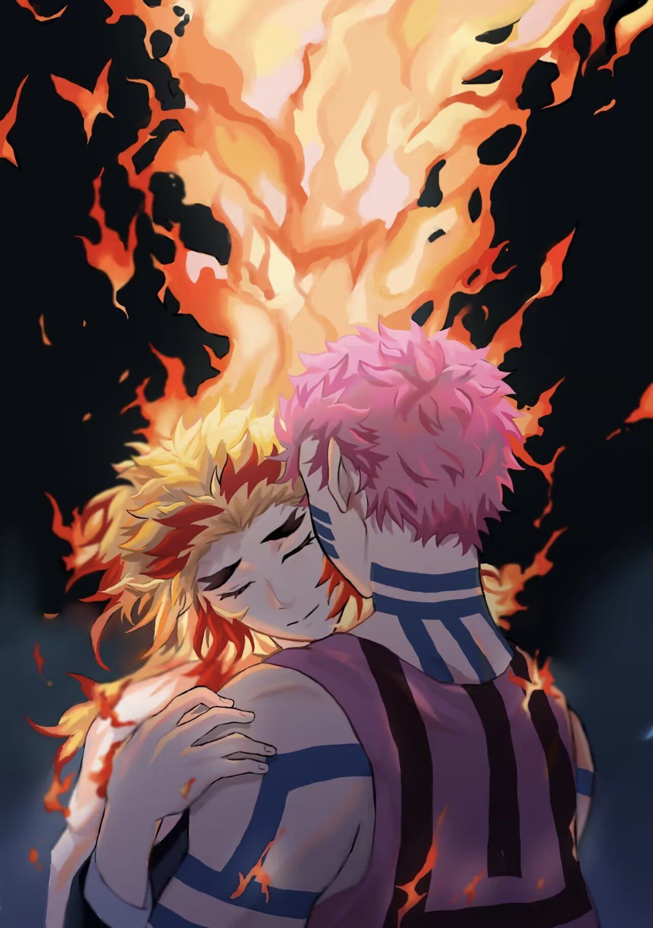 1280x1820 ❄ Akaza×Rengoku