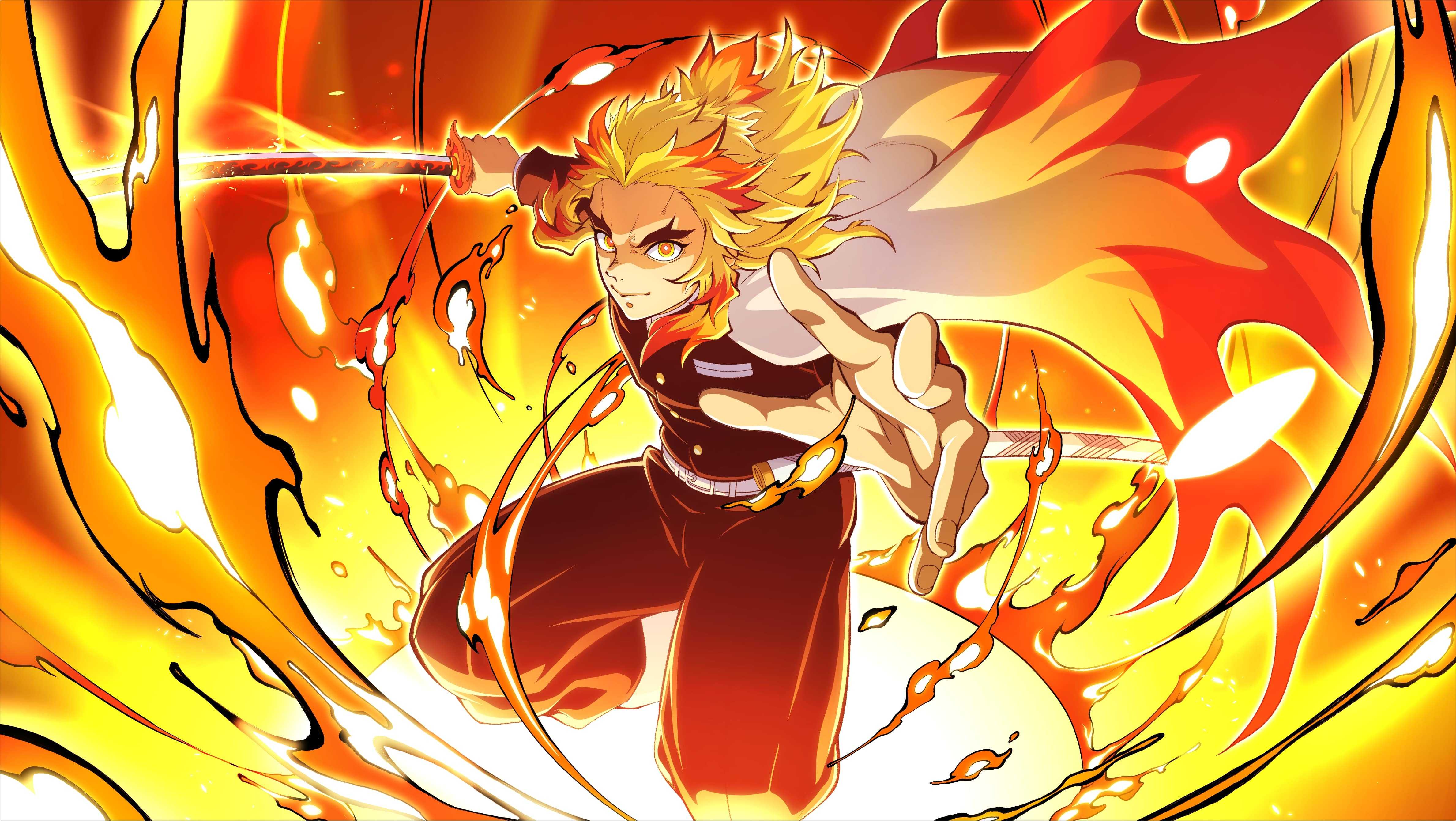4755x2680 Rengoku Vs Akaza Wallpaper