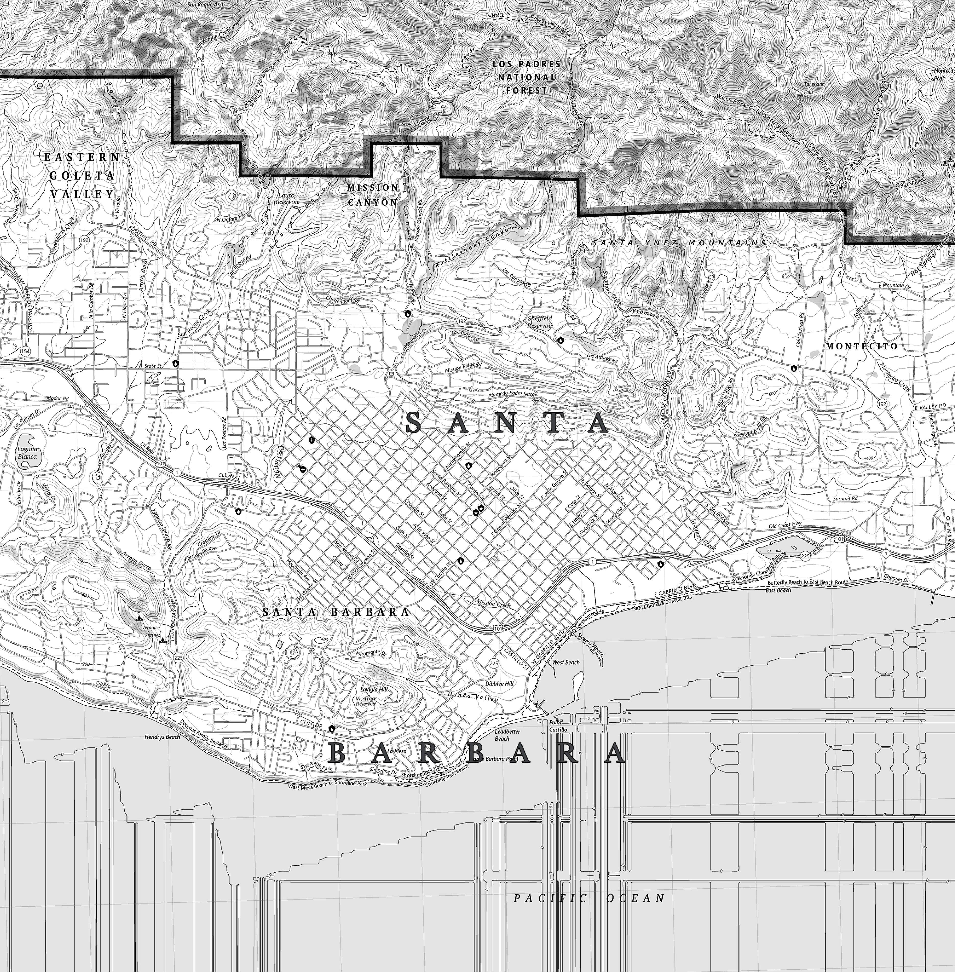 3745x3813 Nomad Goods' California topographic wallpaper