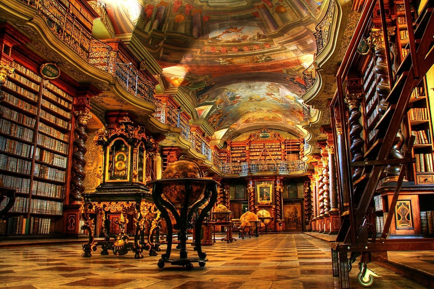 1680x1120 Majestic Library Interior: A Stunning HD Man Made Masterpiecex1120