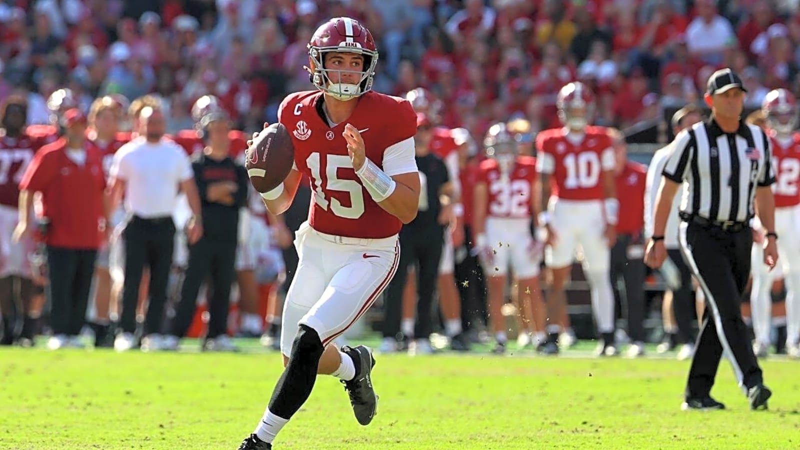 1600x900 Ty Simpson Registers $99K Dip in NIL Money as Alabama Remain Favorites in Iron Bowl