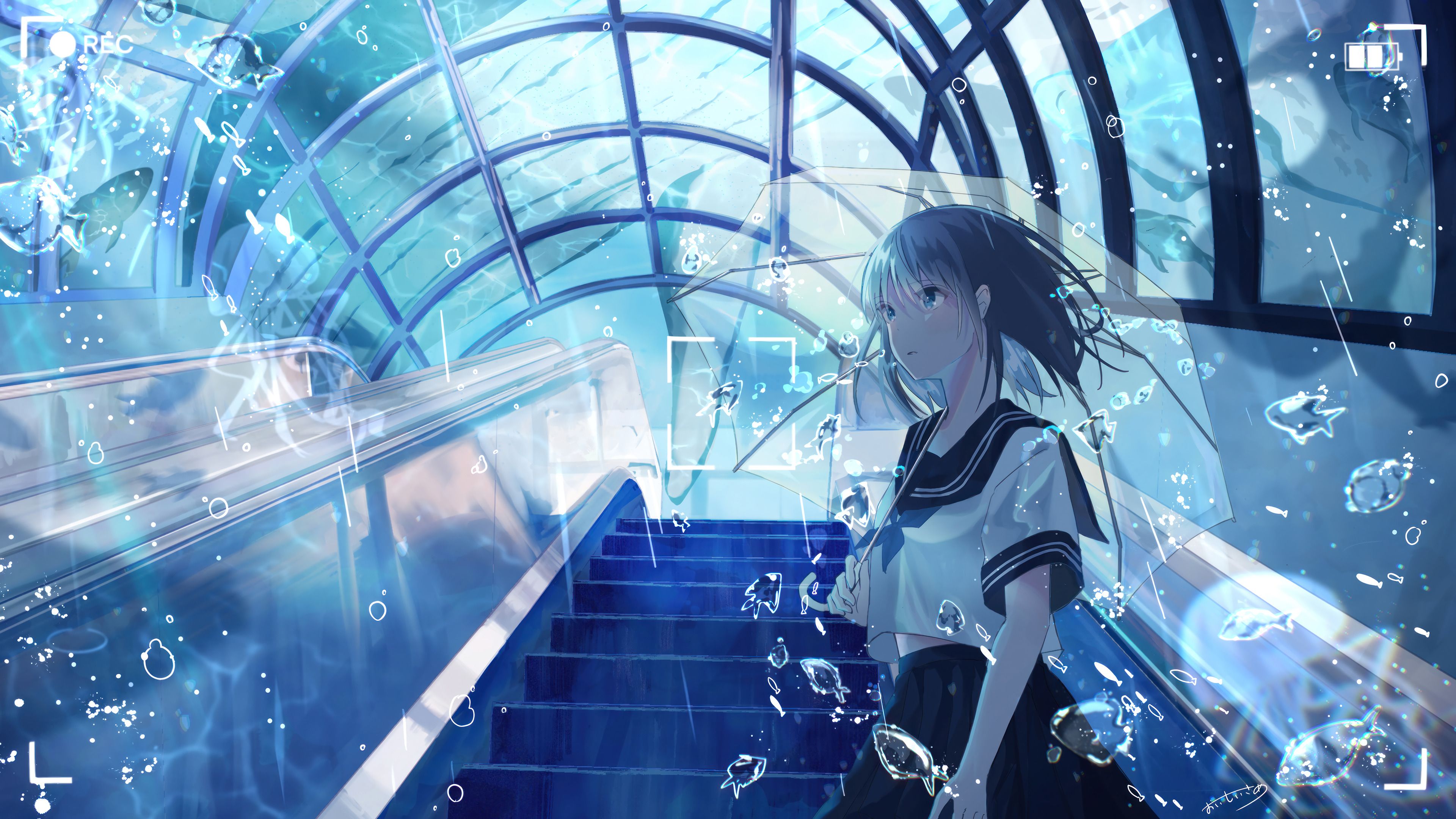 3840x2160 Anime Student Girl Wallpaper 4K HD PC i