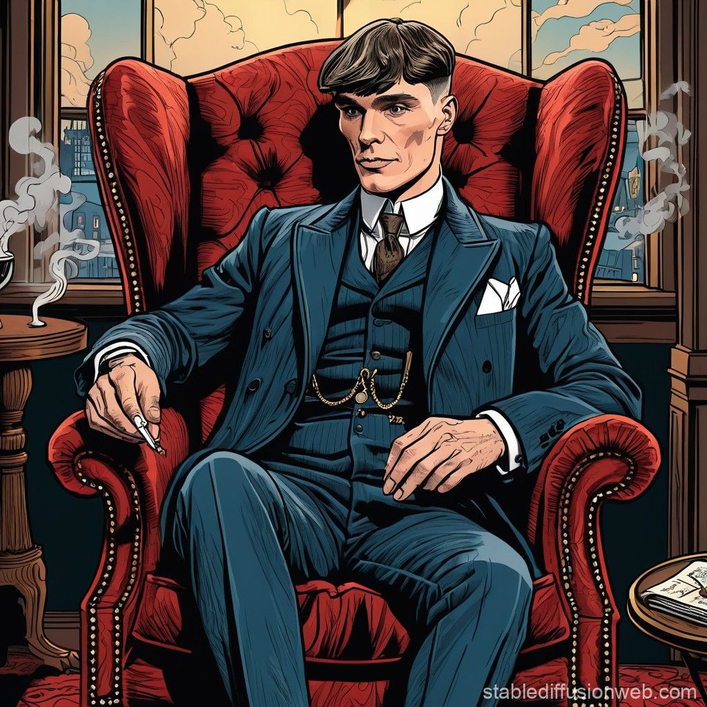 1024x1024 generates a cartoon style drawing of the character of thomas shelby from the movie peaky blinders played by the actor cillian murphy in a british setting Prompts. Stable Diffusion Online