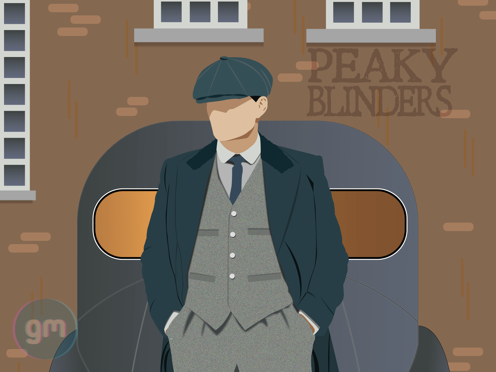 1600x1200 Flat art of Tomas Shelby fro Peaky blinders by GmDesignartsGR on Dribbble