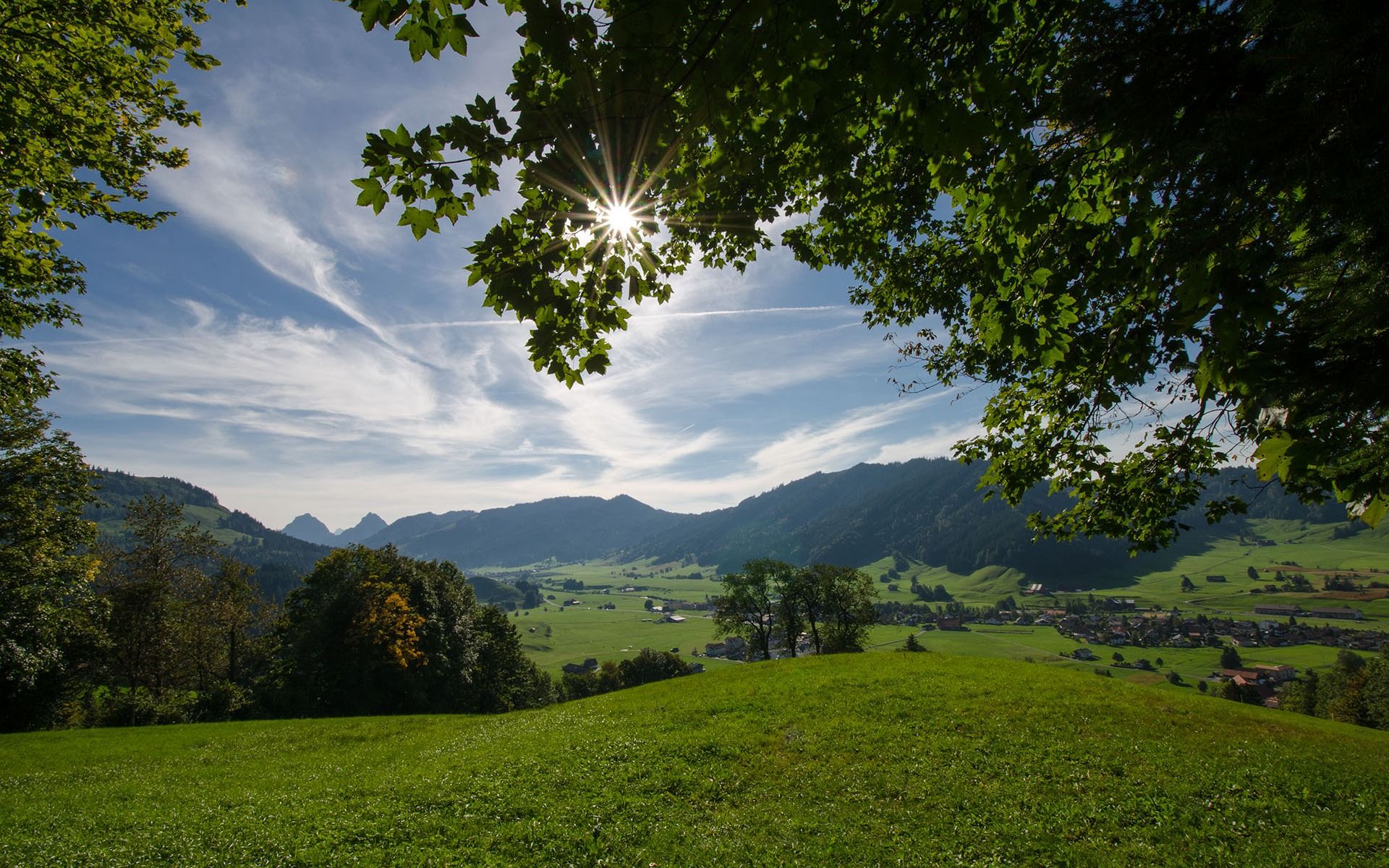 1920x1200 Summer Valley European Landscape Wallpaper