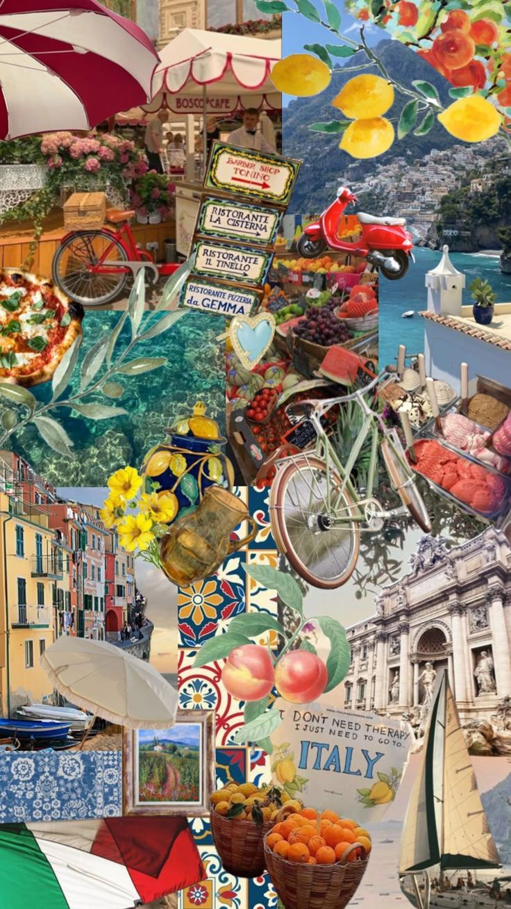 736x1308 Check out xoxonuha's Shuffles italian summer ☀️. European summer aesthetic, Travel collage, Fondos de pantalla