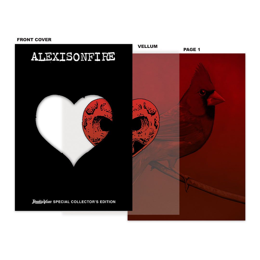 1080x1080 ALEXISONFIRE 'OLD CROWS YOUNG CARDINALS' Black White Marble LP + BrooklynVegan Special Edition Magazine (ltd To 500)