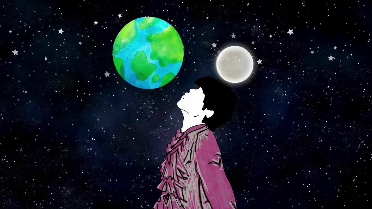 1280x720 BTS Jin Moon Wallpaper Static + 1 Animated Moving Background. K Pop Phone Wallpaper, Jin Artwork, BTS Army Gift