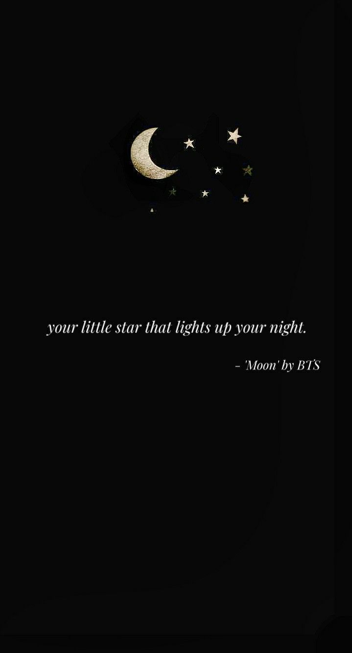 719x1332 BTS Lyrics Quote wallpaper Moon
