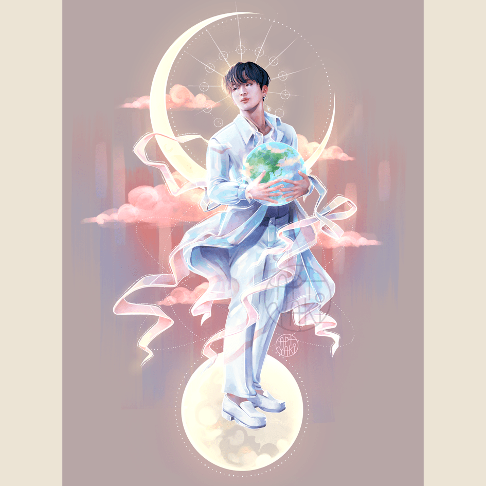945x945 Moon Jin art print