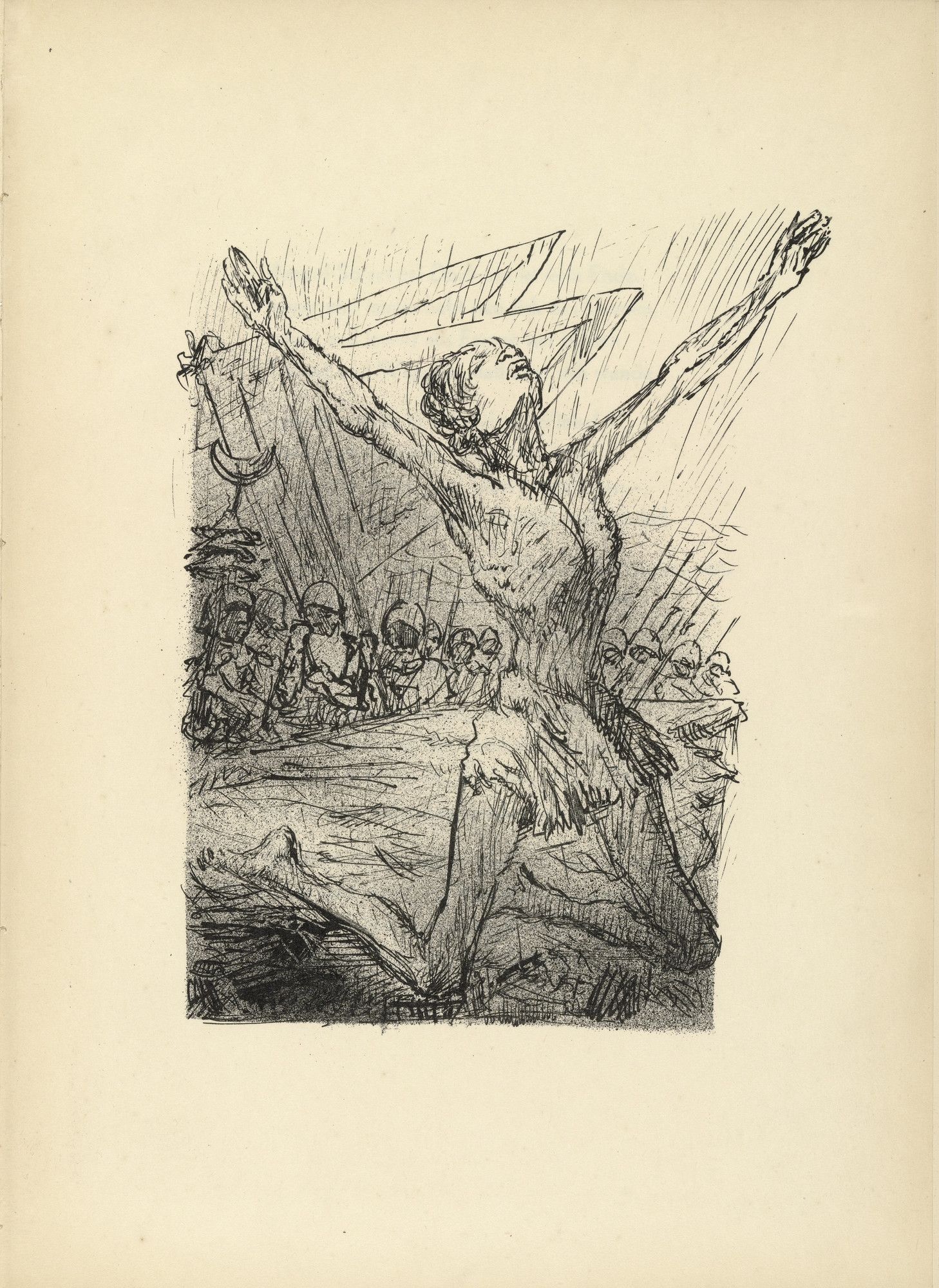 1458x2000 Alfred Kubin. Untitled (plate, folio 13) from Immer und Immer (Again and Again). 1937