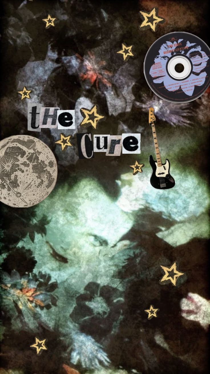 736x1308 shuffle #thecure #wallpaper #music #fyp #black #stars #moon