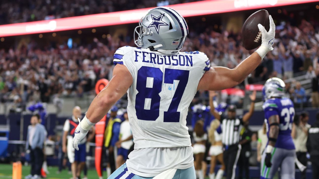 1296x729 Cowboys' Jake Ferguson is Dak Prescott's new security blanket