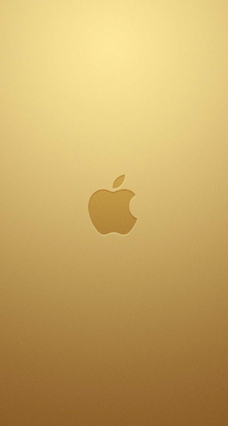 740x1384 Gold Apple Wallpaper