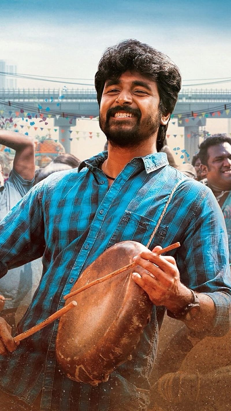 800x1422 Sivakarthikeyan, Velaikkaran Movie, tamil actor, kollywood, playing drum, HD phone wallpaper