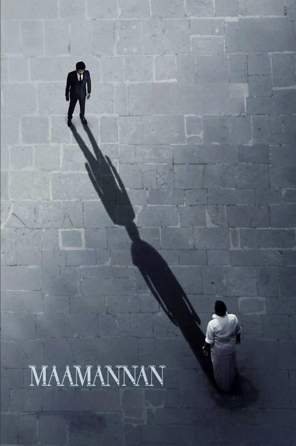 965x1452 Detailing in this Maamannan poster showing how Udhay and Vadivelu have the same motives but are on different sides of society (head of the shadow is shared but bodies are opposing)