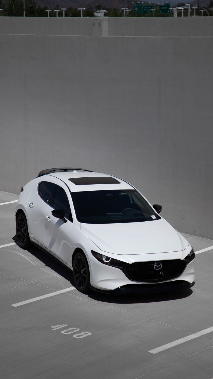736x1310 Black and White Mazda 3 Aesthetic Wallpaper