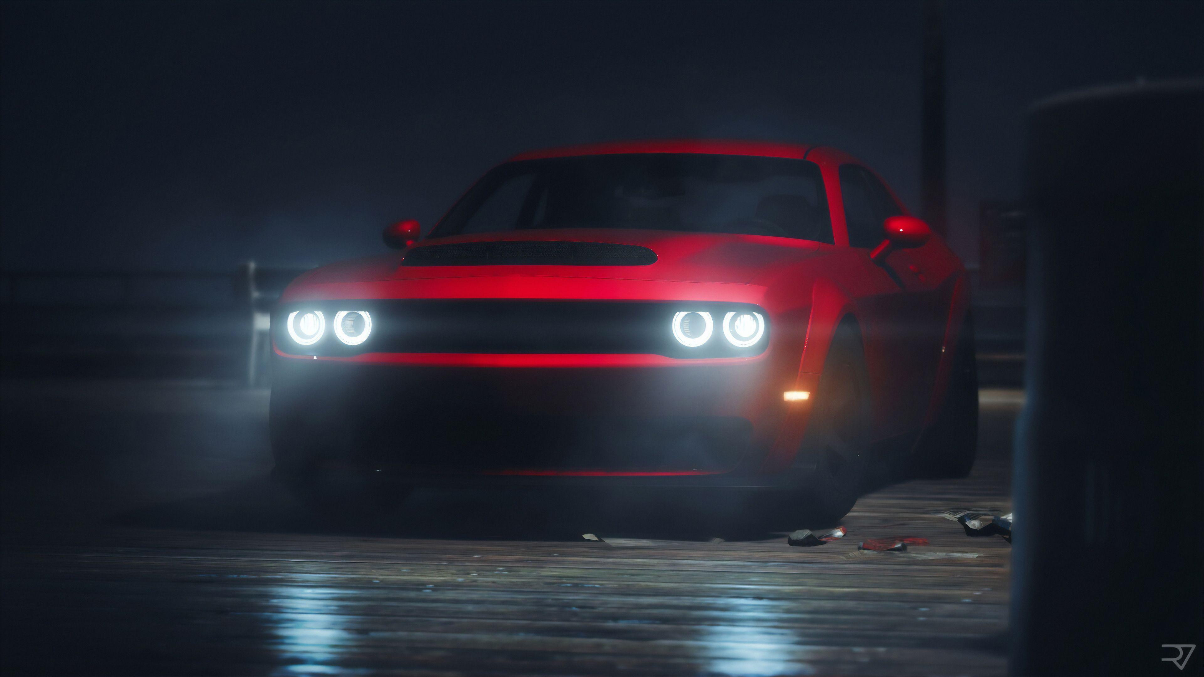 3840x2160 Red Dodge Challenger Srt 4k, HD Cars, 4k Wallpaper, Image, Background, Photo and Picture