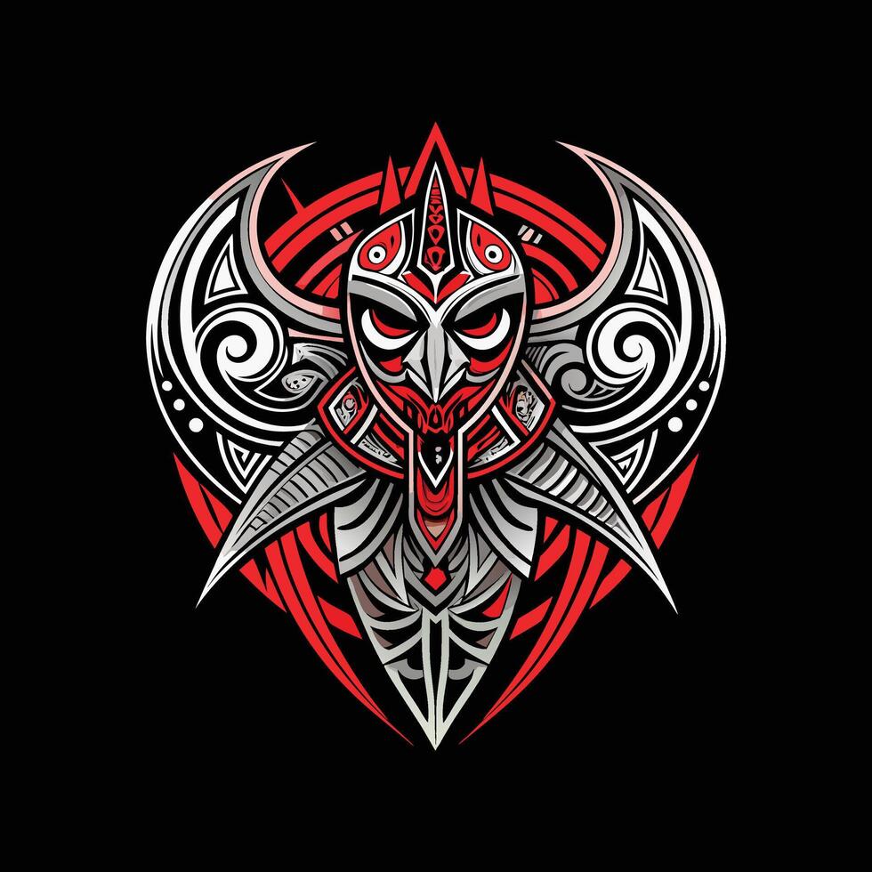 980x980 Neo tribal tattoo gothic cyber body ornament, logo, icon, silhouette, doddle design black and white