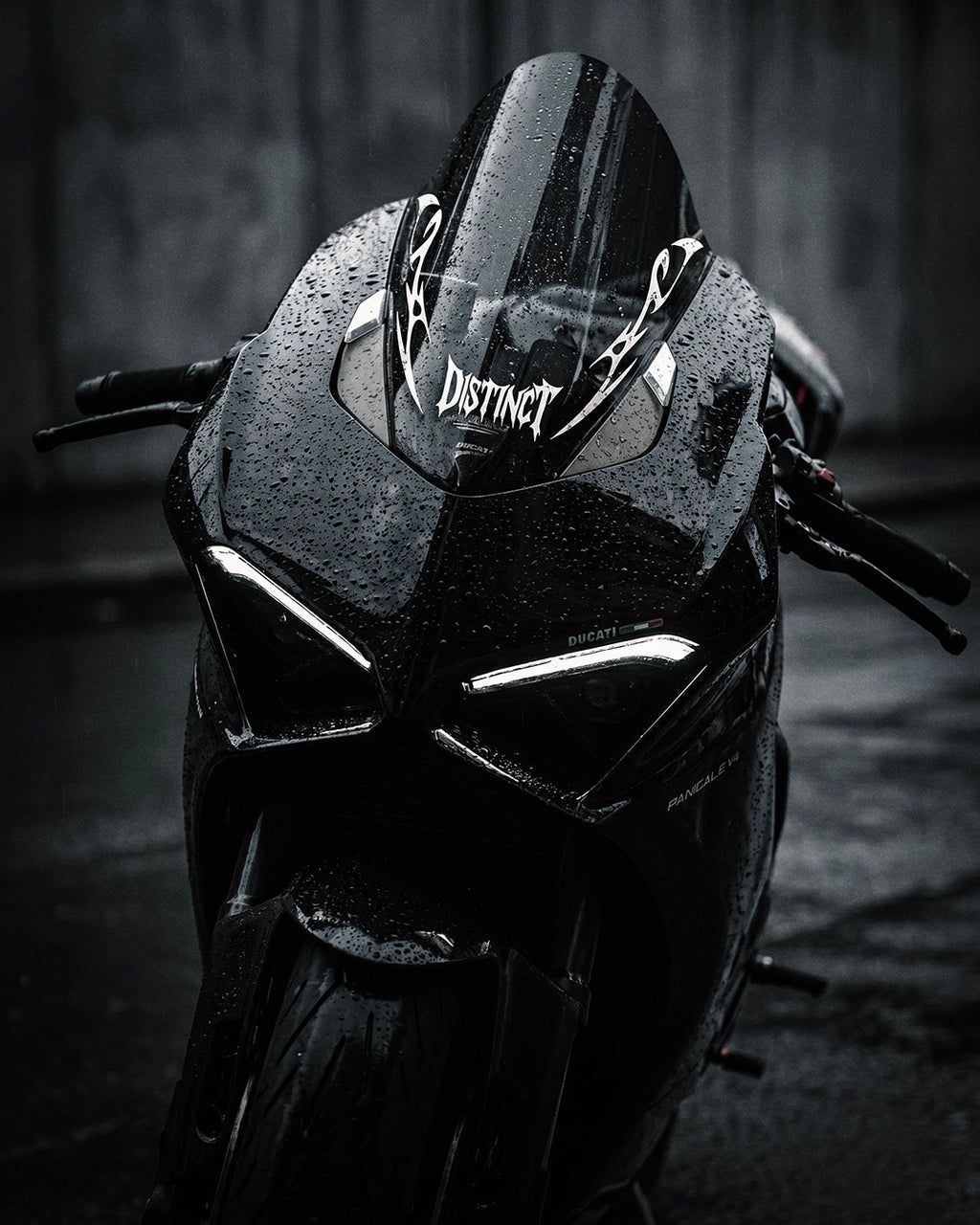 1024x1280 MAORI Tribal Motorcycle Windshield Decal Kit (Front + Back)