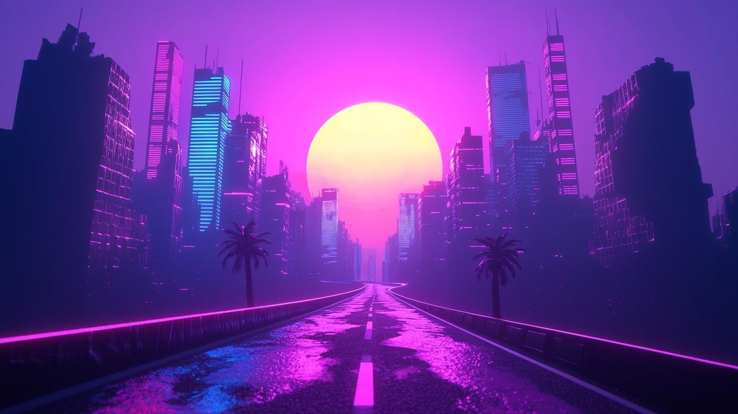 1456x816 Desktop Wallpaper. Desktop Background. Synthwave. City. Retro. Digital Wallpaper. Gaming. Computer Wallpaperp 1440p 4k