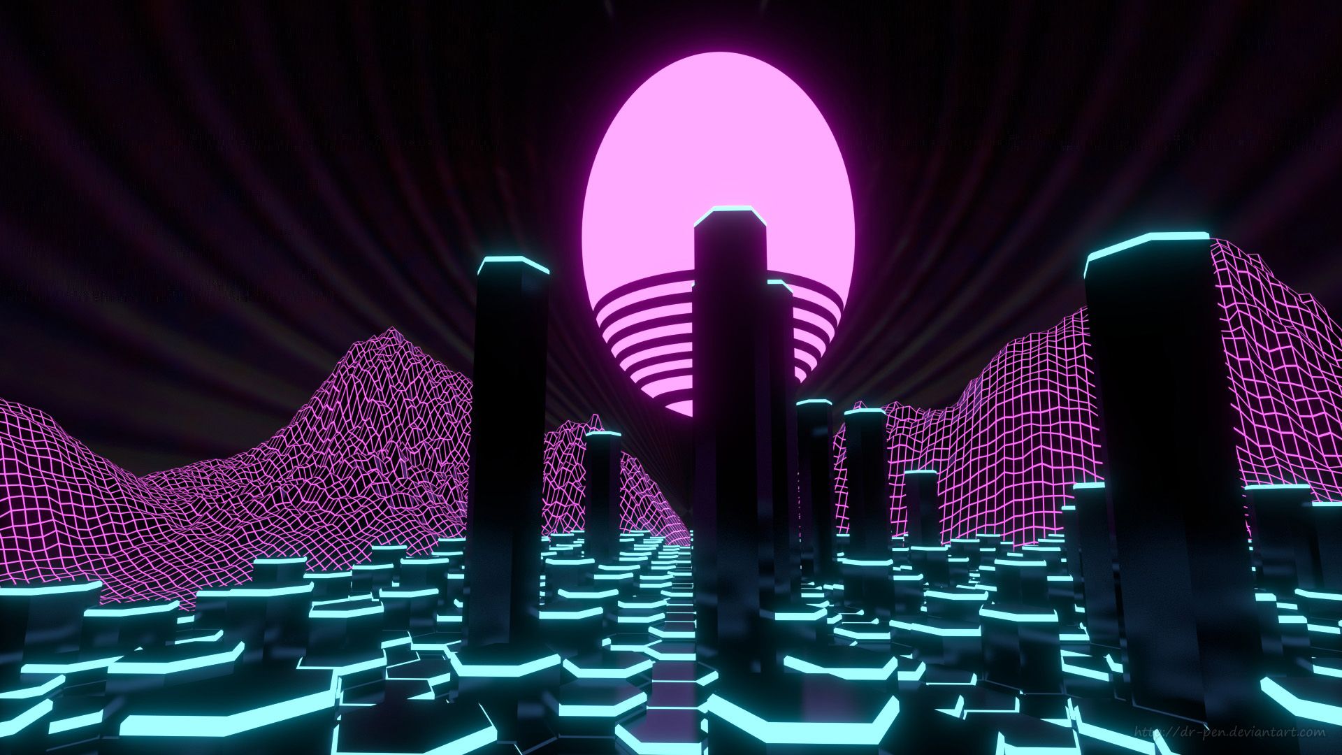 1920x1080 Digital Art Outrun Retrowave Synthwave HD Vaporwave Wallpaper