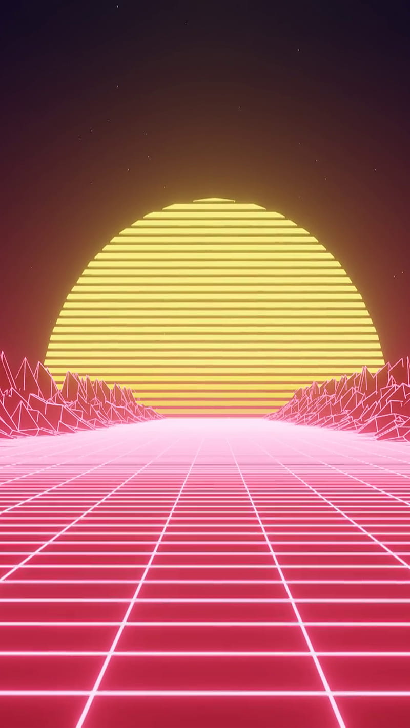 800x1422 80s Retrowave red, 90s, Abstract, chill, chillwave, cyberpunk, darksynth, dream, HD phone wallpaper