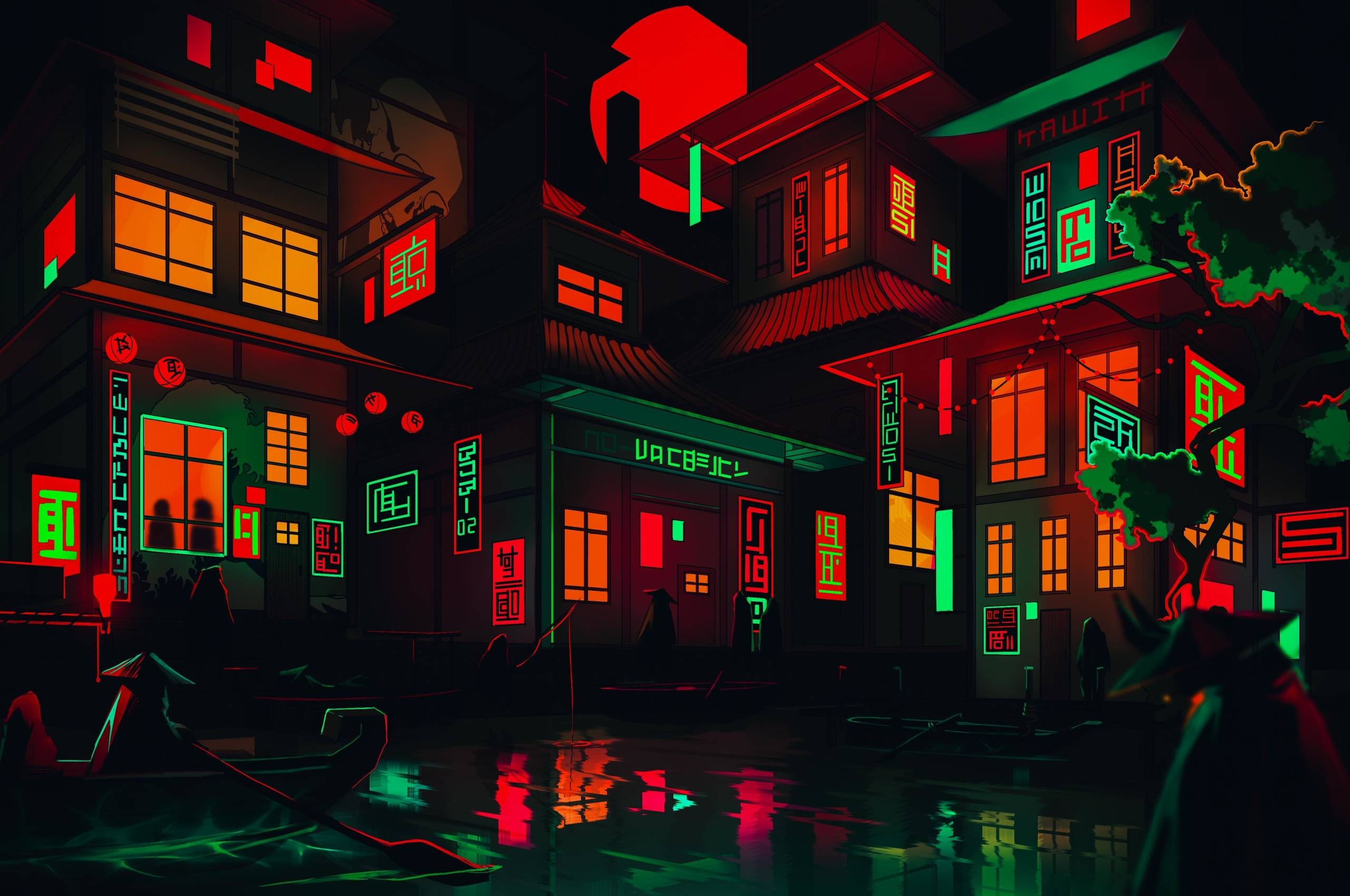 2560x1700 Neon Pixel Wallpaper