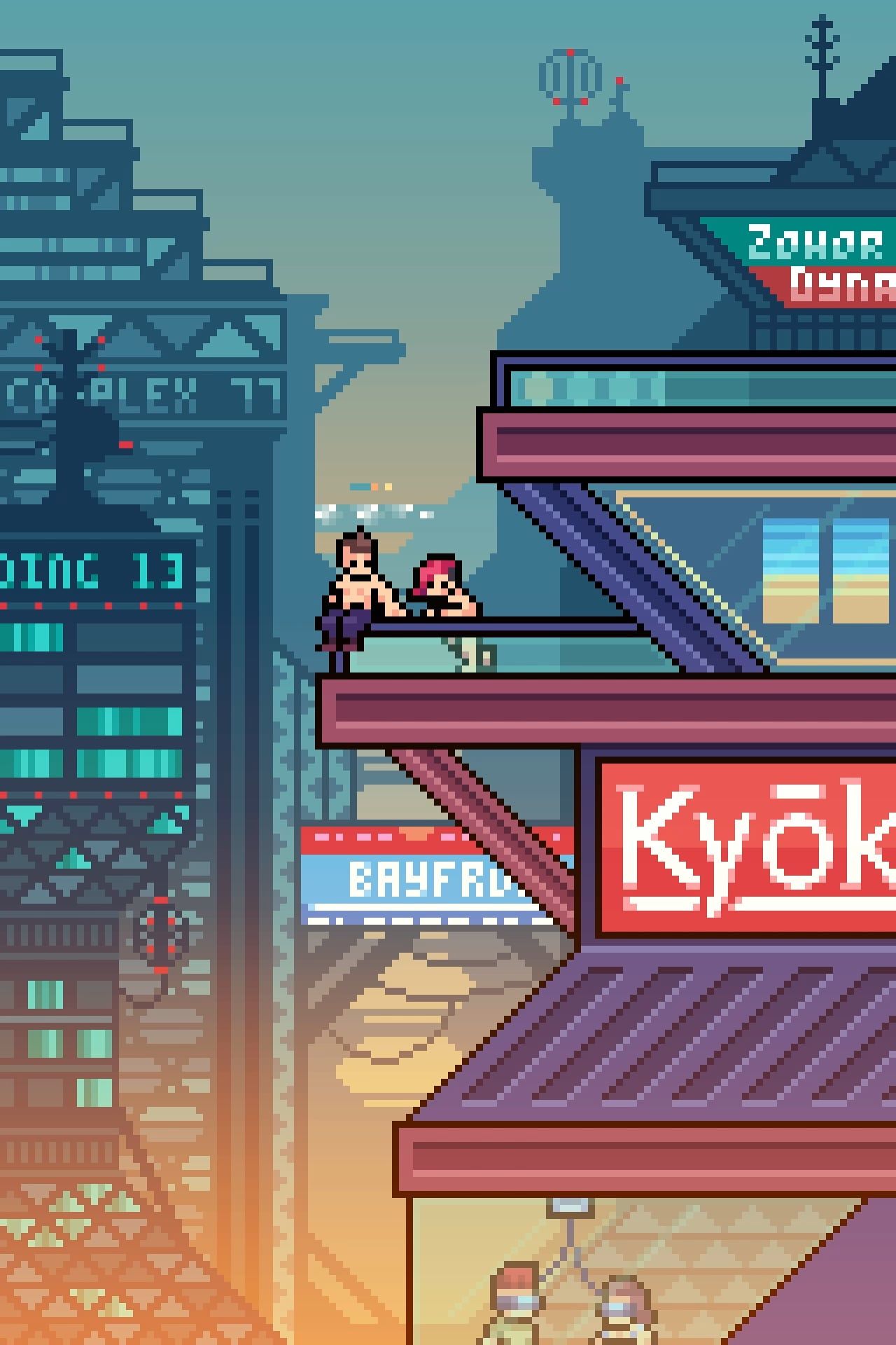 1280x1920 Above the neon abyss art heavily inspired
