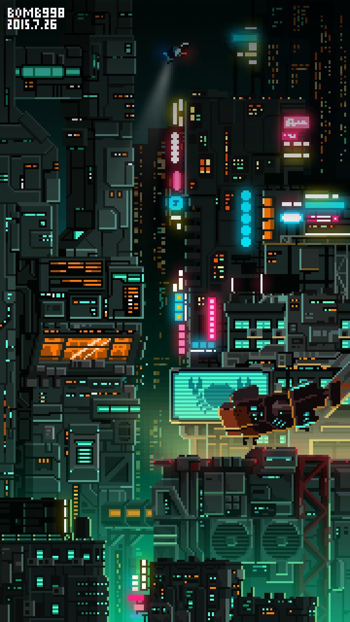 720x1280 Futuristic City With Neon Lights. IPhone Wallpaper Pixel, Cyberpunk City, Sci Fi