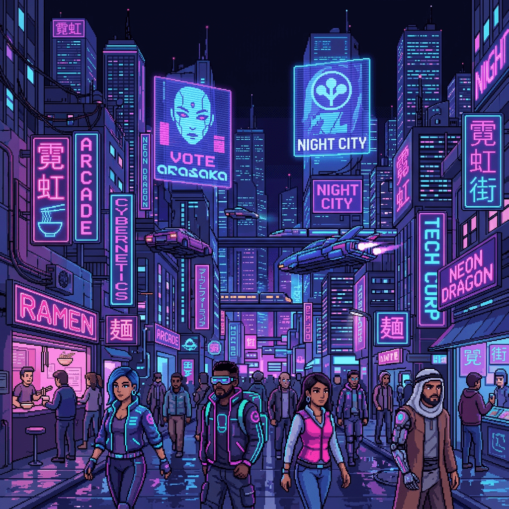 1024x1024 Cyberpunk Pixel Art Wallpaper 1920x1200. AI Art Generator. Easy Peasy.AI