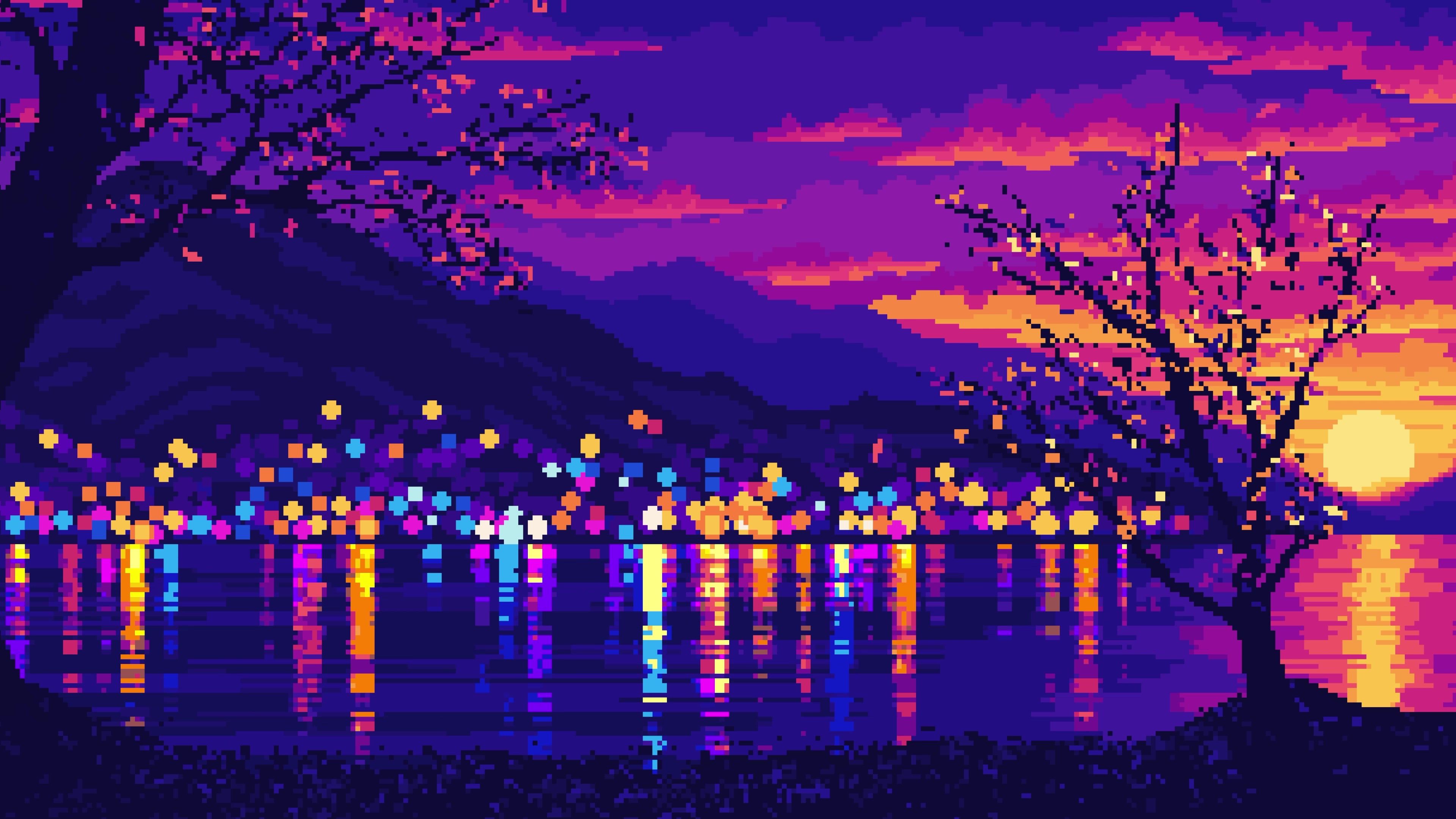 3840x2160 Pixel Twilight Live Wallpaper