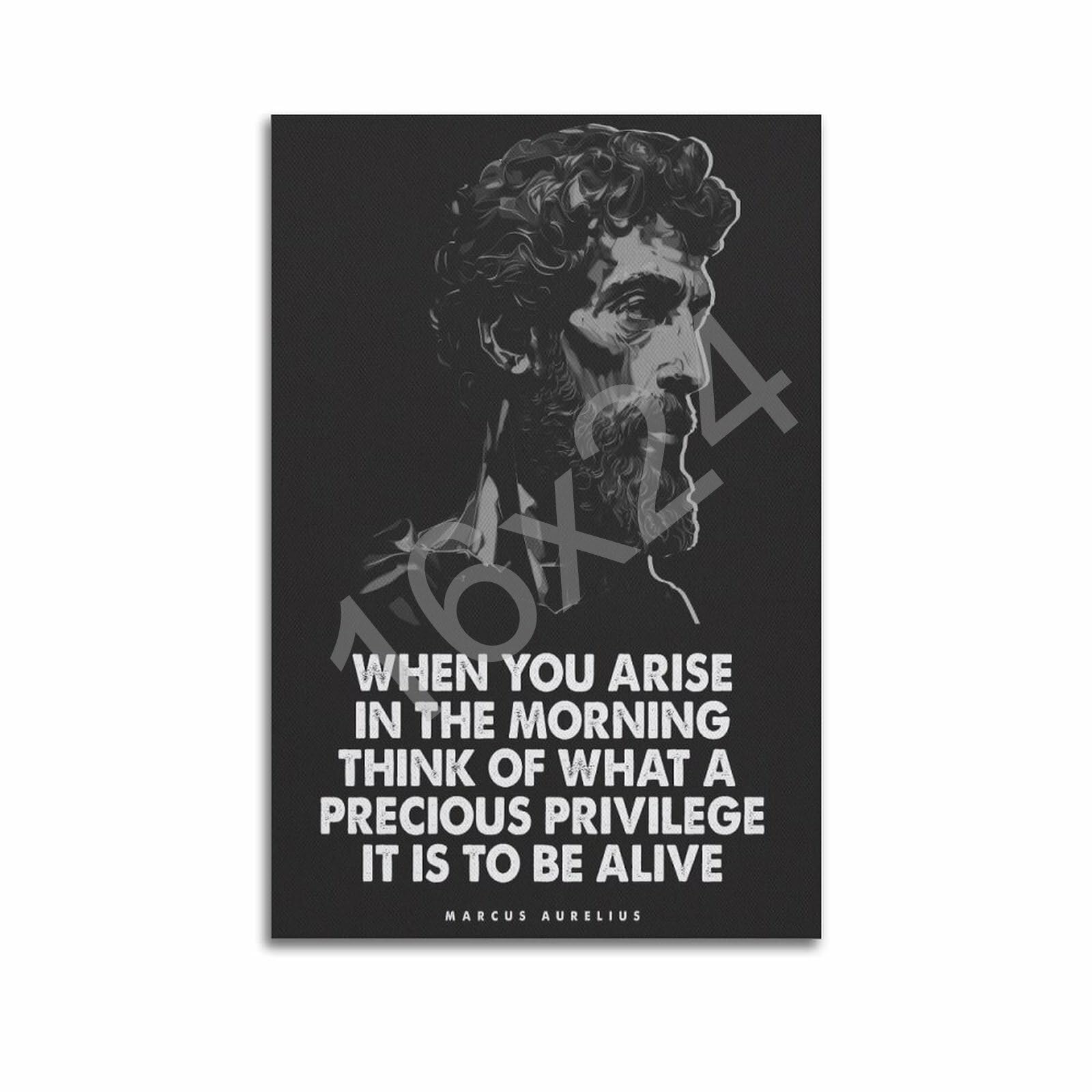 1600x1600 Marcus Aurelius Posters When You Arise In The Morning Motivational Wall Art Marcus Aurelius Quotes Stoic Quotes Philosophy Poster Gigapixel Scale 2x Poster For Room Aesthetic Posters 24x36inch60: Posters & Prints